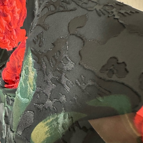 Robbie Bee Silk Blend Velvet Burn Out Y2k Floral Sleeveless Dress Vintage 8P - Picture 10 of 16